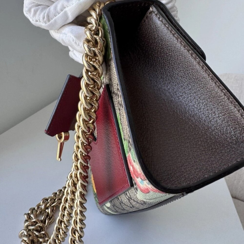 Gucci Padlock Shoulder Bag Tian Print GG Coated Canvas Small - Picture 5 of 16